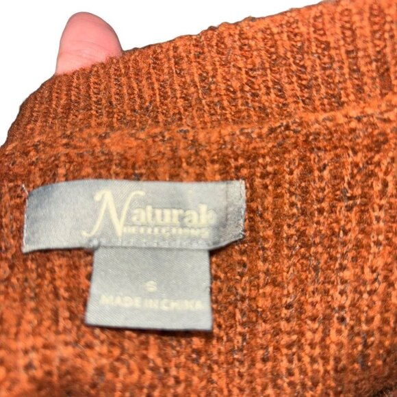 Natural Reflections Women's S Small Knit Sweater Long Sleeve V-Neckline Rust - Picture 6 of 6